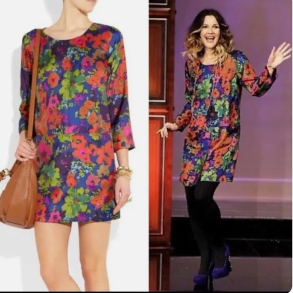 J. Crew Jules Silk Dress in Ashbury Floral Size 0- gently used - Picture 2 of 15